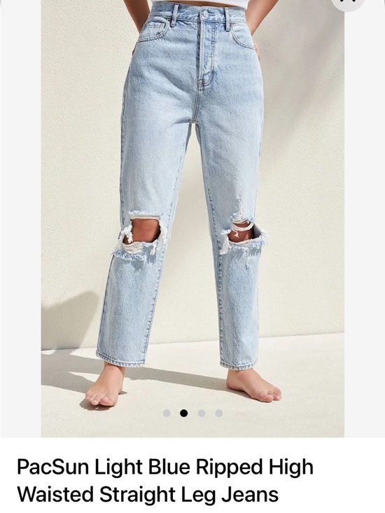 PacSun Denim - PacSun High-Waist Ripped Straight Leg Jeans